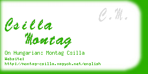 csilla montag business card